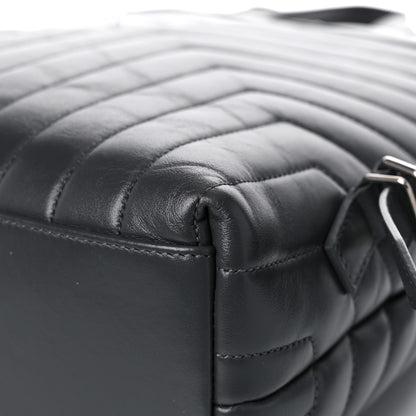 Saint Laurent Calfskin Y Quilted Monogram Medium Loulou Backpack Storm 13 of 16