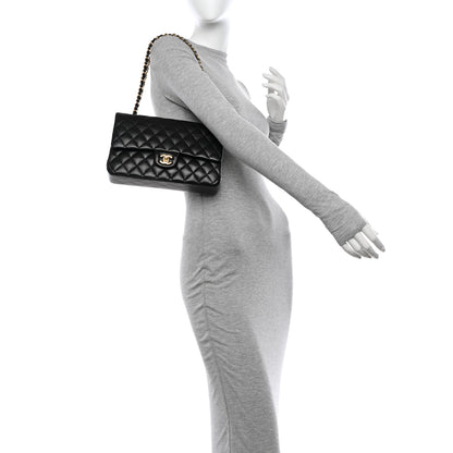 Chanel Lambskin Quilted Medium Double Flap Black 2 of 14