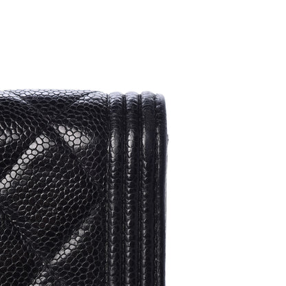 Chanel Caviar Quilted Large Boy Gusset Flap Wallet Black 11 of 16