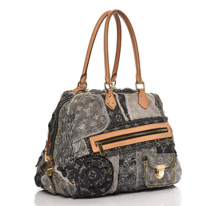 Louis Vuitton Denim Patchwork Bowly Black 3 of 11