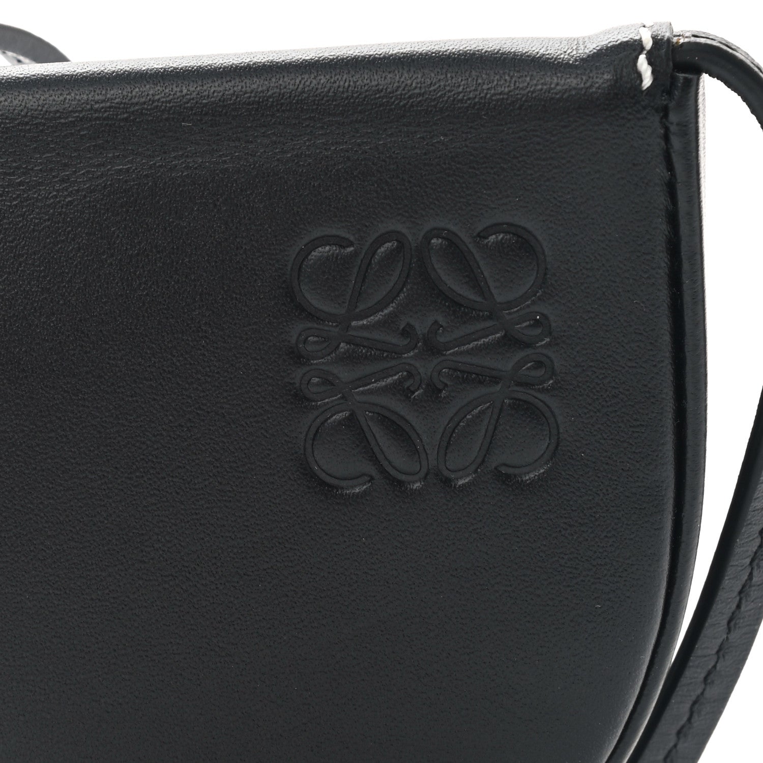 Loewe Soft Calfskin Mini Heel Pouch Black 9 of 12