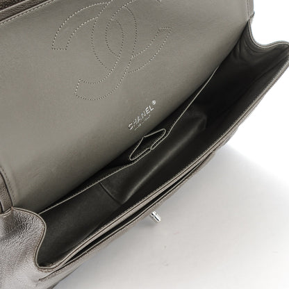 Chanel Caviar Quilted Maxi Double Flap Dark Grey 5 of 7