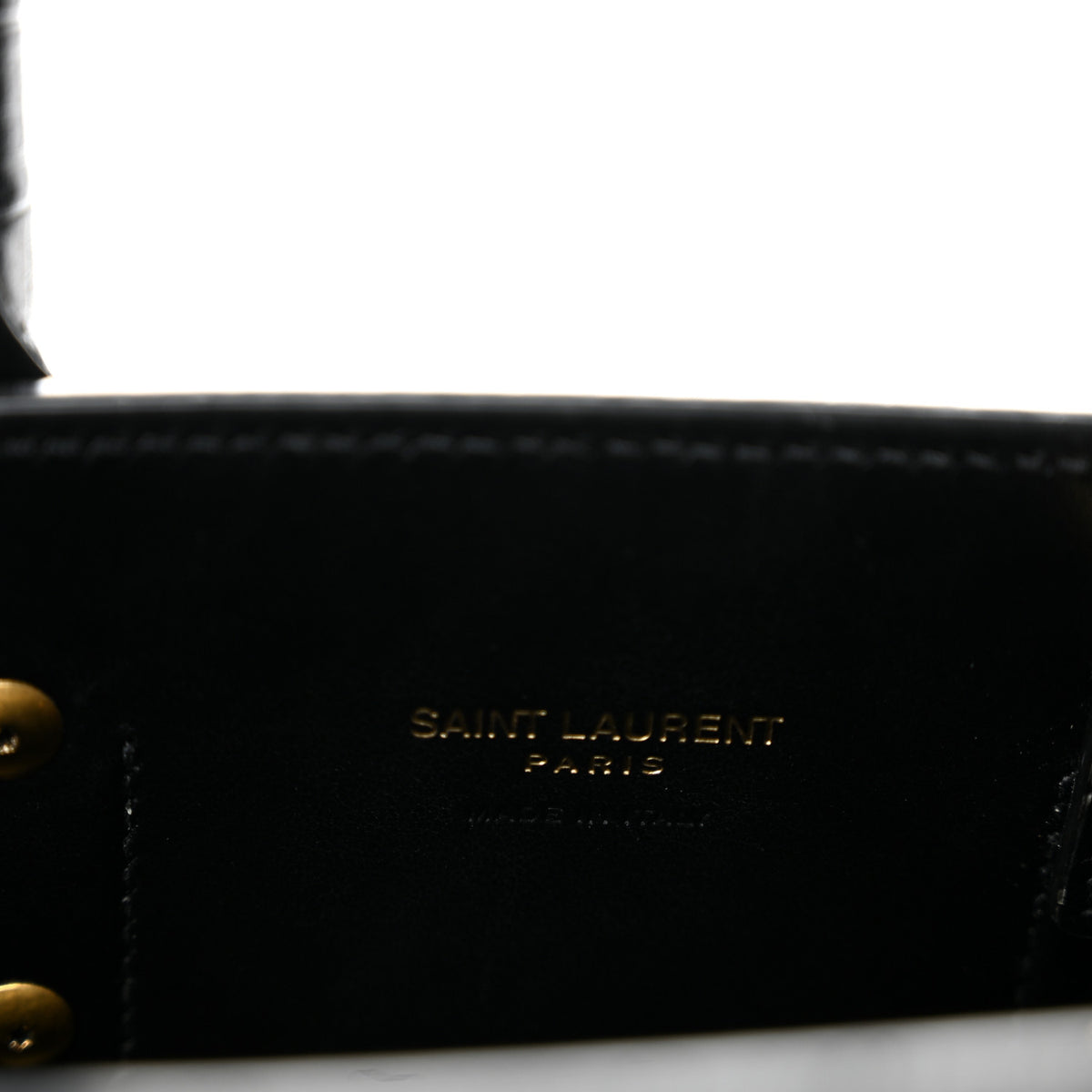 Calfskin Crocodile Embossed Nano Sac De Jour Black