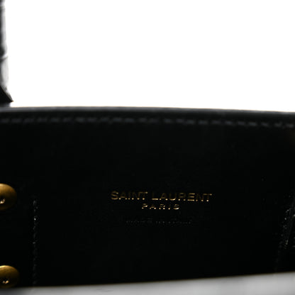Saint Laurent Calfskin Crocodile Embossed Nano Sac De Jour Black 6 of 14