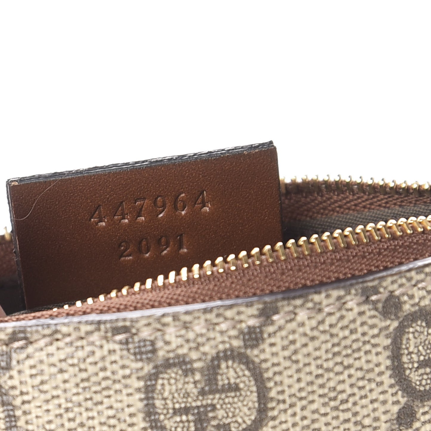 GG Supreme Monogram Key Case Brown