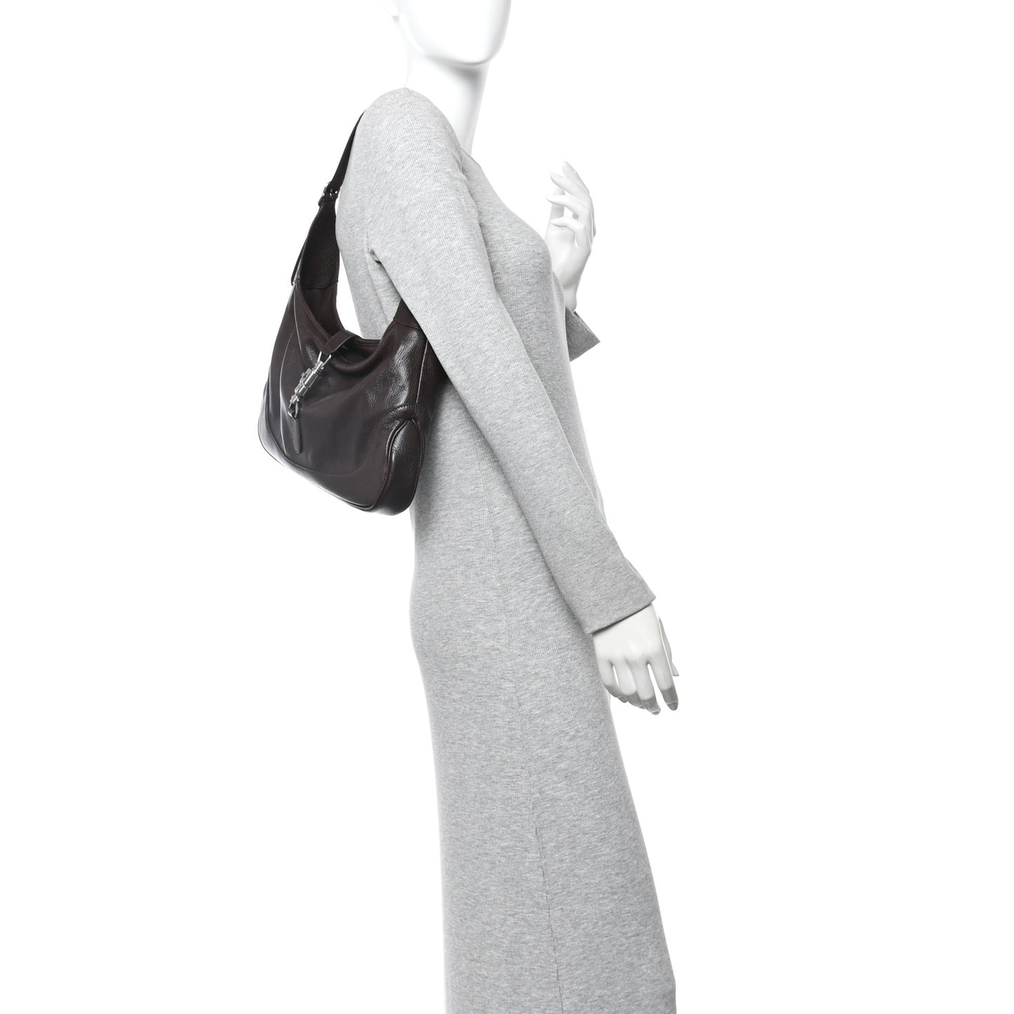 Goatskin Medium Jackie 1961 Hobo Dark Brown