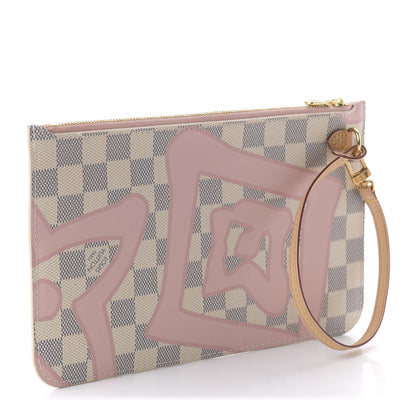 Louis Vuitton Damier Azur Tahitienne Neverfull MM GM Pochette 3 of 10