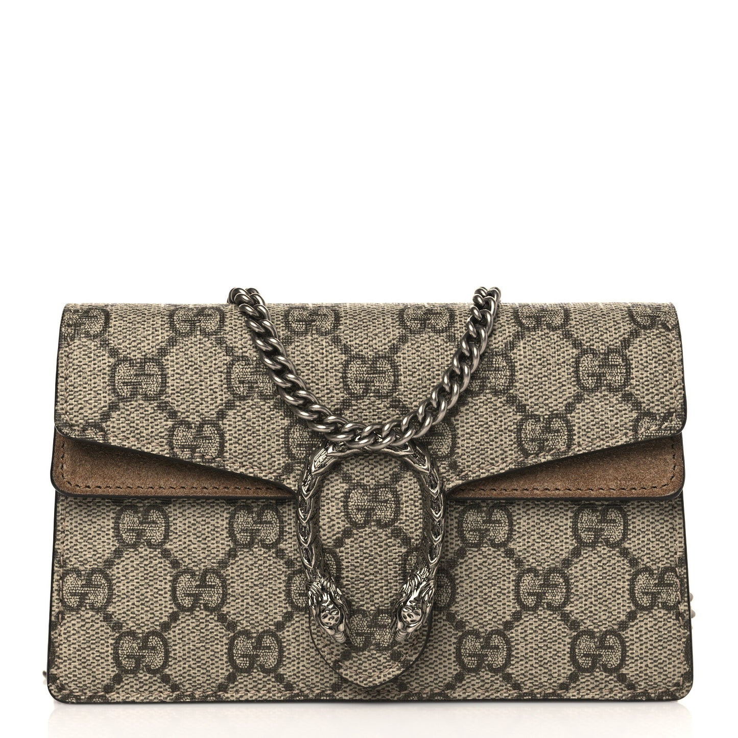 GG Supreme Monogram Super Mini Dionysus Shoulder Bag Taupe
