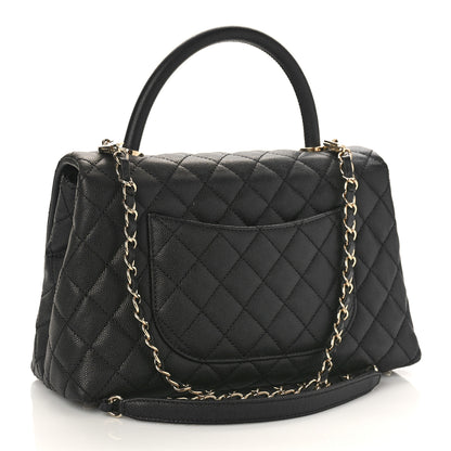 Chanel Caviar Quilted Small Coco Handle Flap Black 3 of 9