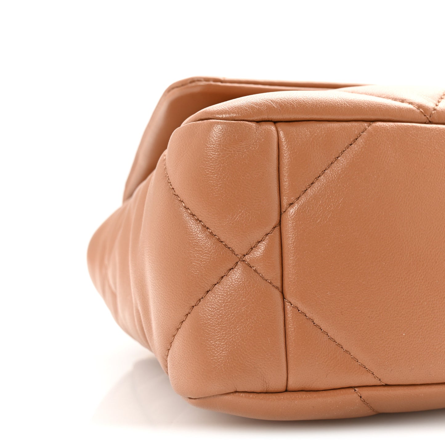 Lambskin Quilted Medium Chanel 19 Flap Brown