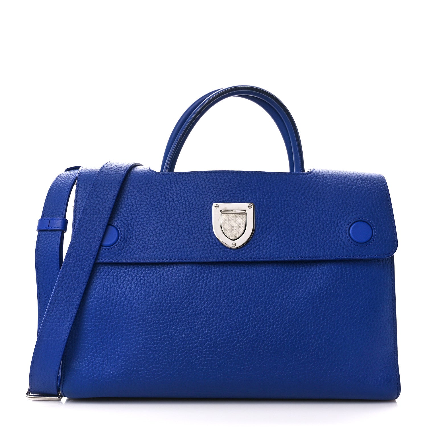 Christian Dior Bullcalf Medium Diorever Flap Yves Klein Blue 1 of 13
