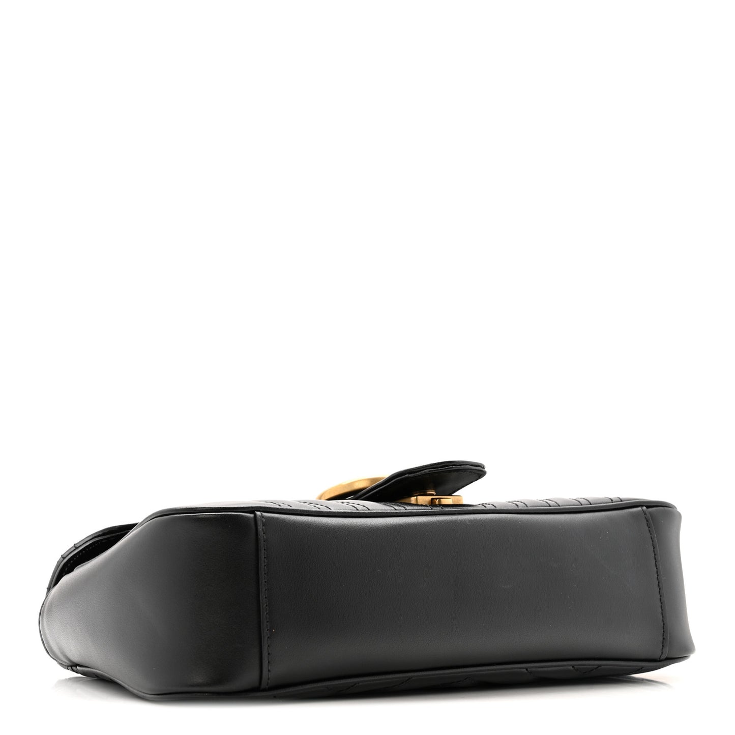 Calfskin Matelasse Small GG Marmont Shoulder Bag Black