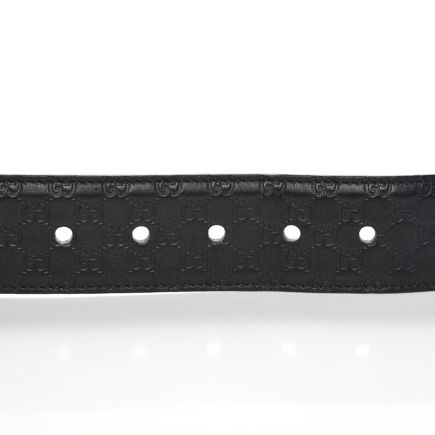 Soft Microguccissima Margaux Calfskin Belt 80 32 Black