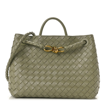 Bottega Veneta Nappa Intrecciato Medium Andiamo Shoulder Bag Travertine 1 of 10