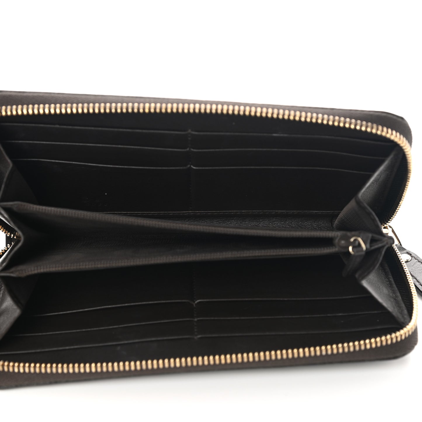 Microguccissima Zip Around Wallet Black