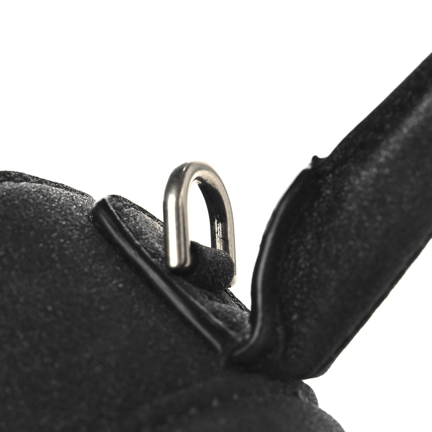 Glitter Fabric Hourglass Top Handle Bag XS Black