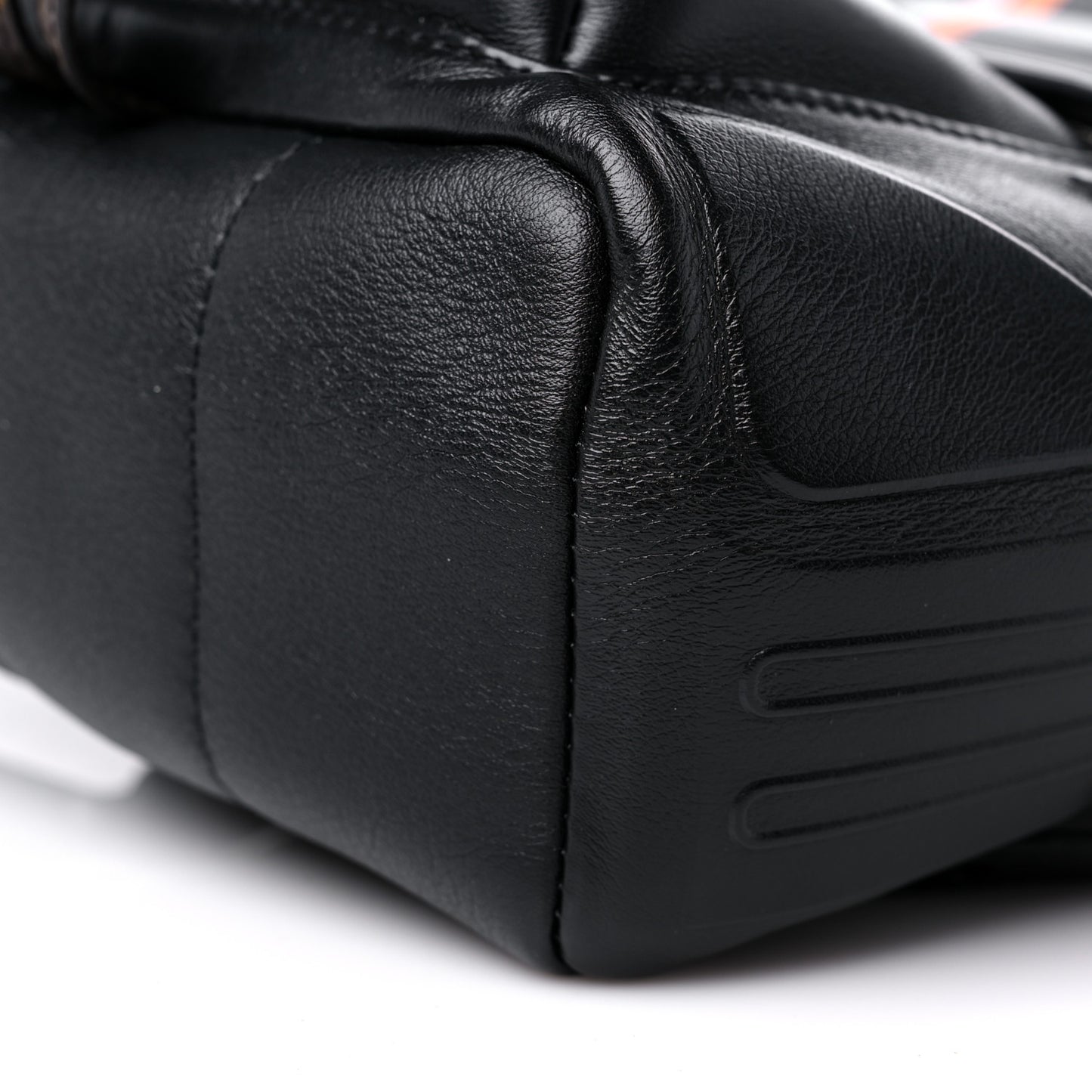 Lambskin Spaceship Embossed Palm Springs Backpack PM Black