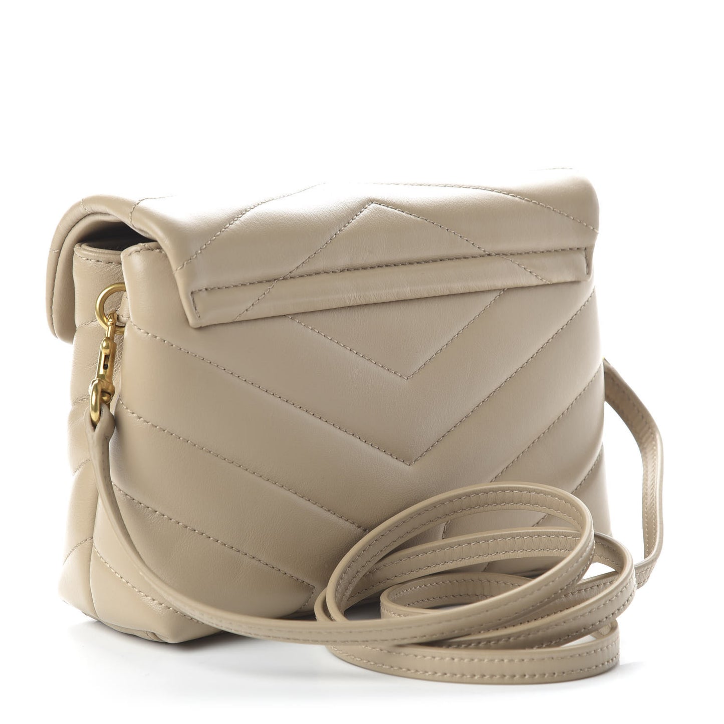 Calfskin Y Quilted Monogram Toy Loulou Crossbody Bag Dark Beige