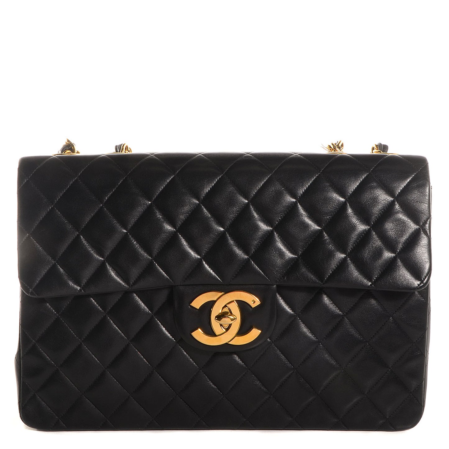 Lambskin XL Jumbo Flap Black