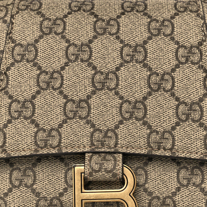 Balenciaga X GUCCI GG Supreme Monogram Small Hourglass Top Handle Bag Beige Ebony 12 of 17