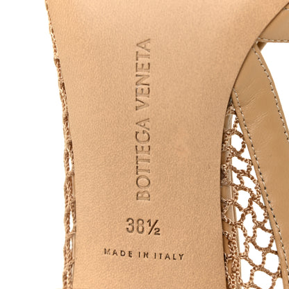 Bottega Veneta Mesh Nappa Chunky Chain Sandals 38.5 Beige Pony 7 of 11