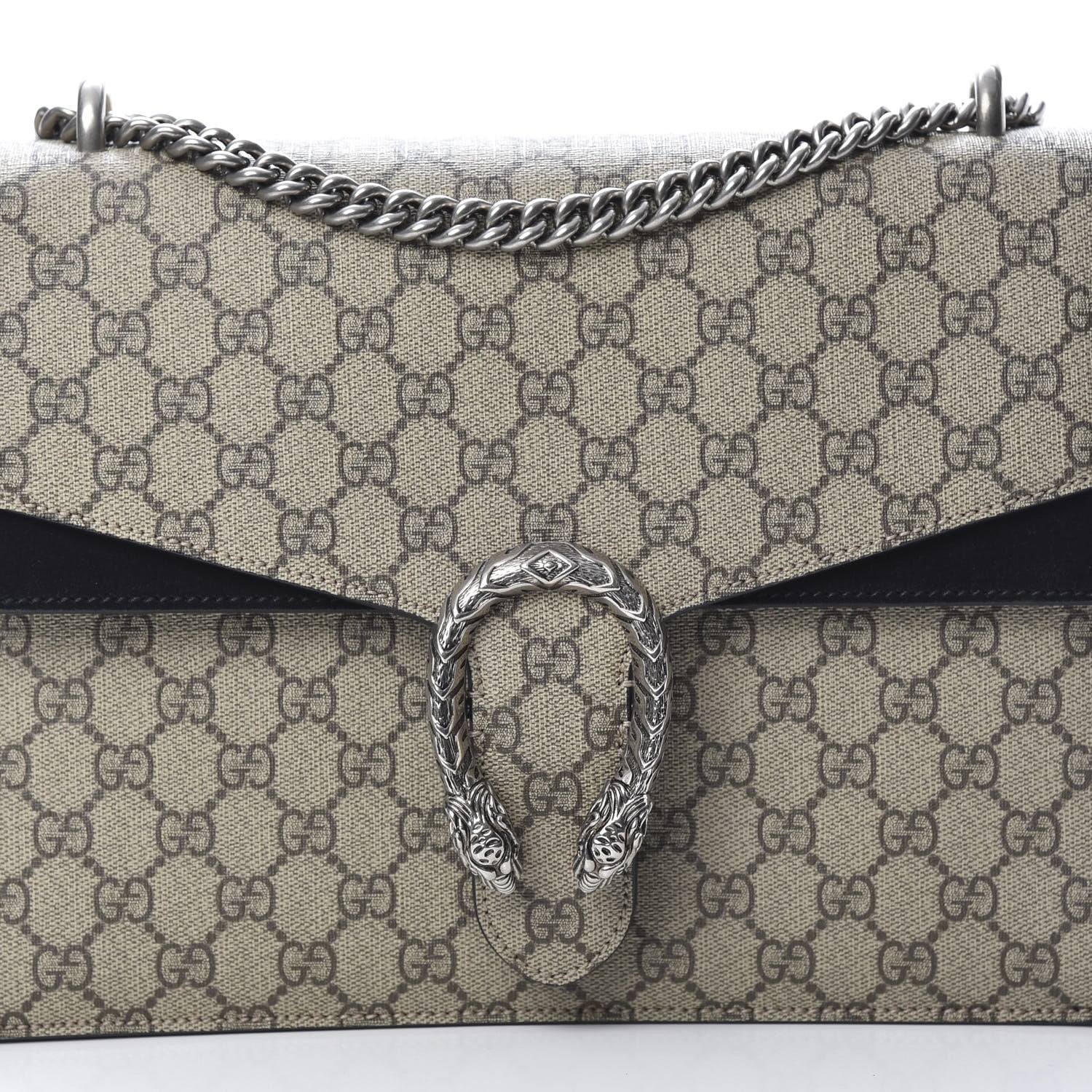 Gucci GG Supreme Monogram Medium Dionysus Shoulder Bag Black 8 of 13