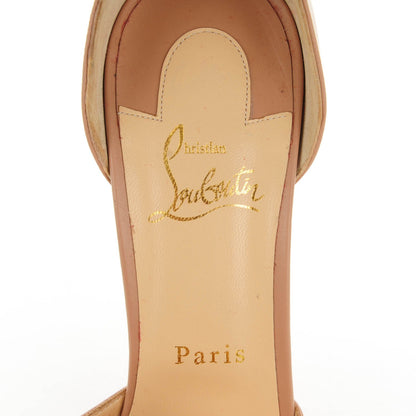 Christian Louboutin Shiny Calf Bow Fetish 120 Pumps 40 Nude Gold 7 of 7