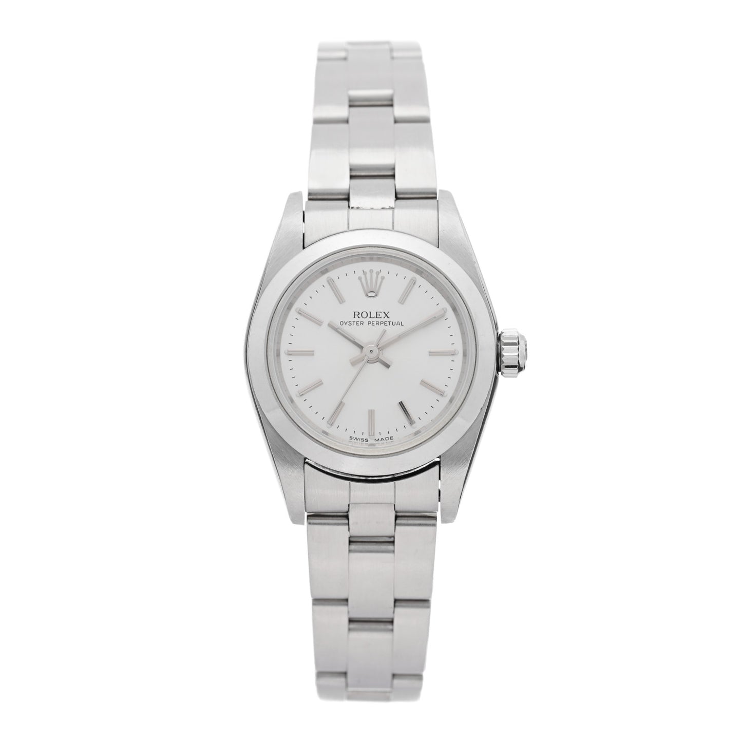 Stainless Steel 24mm Oyster Perpetual Watch Silver 76080