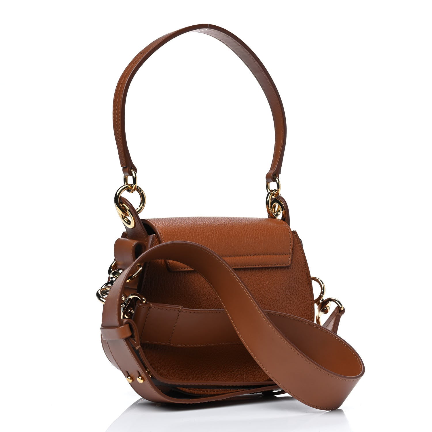 Chloe Grained Lambskin Small Tess Bag Caramel 2 of 4