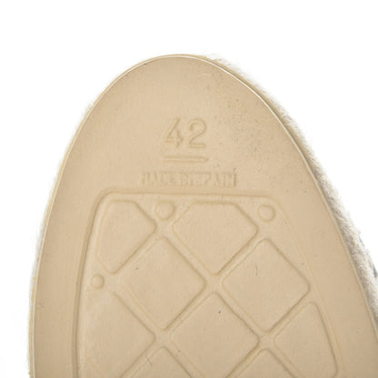 Chanel Tweed Patent CC Espadrilles 42 White 6 of 10