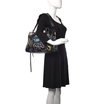 Balenciaga Agneau Graffiti All Over Classic Hardware City Black Multicolor 2 of 9