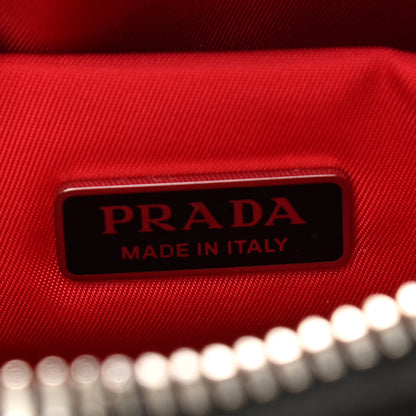 Prada Tessuto Nylon Pocket Small Wristlet Pouch Black Fuoco 6 of 6