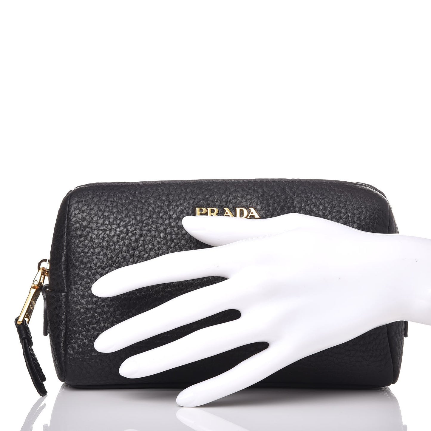 Vitello Daino Cosmetic Pouch Black