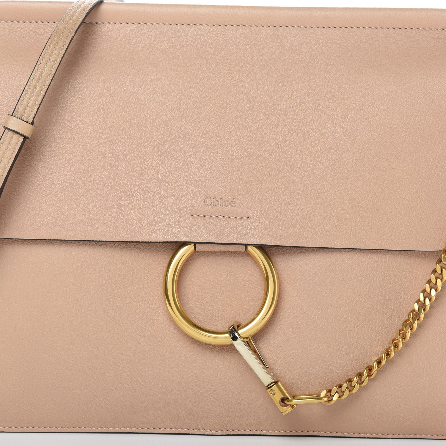 Chloe Calfskin Medium Faye Shoulder Bag Biscotti Beige 8 of 11