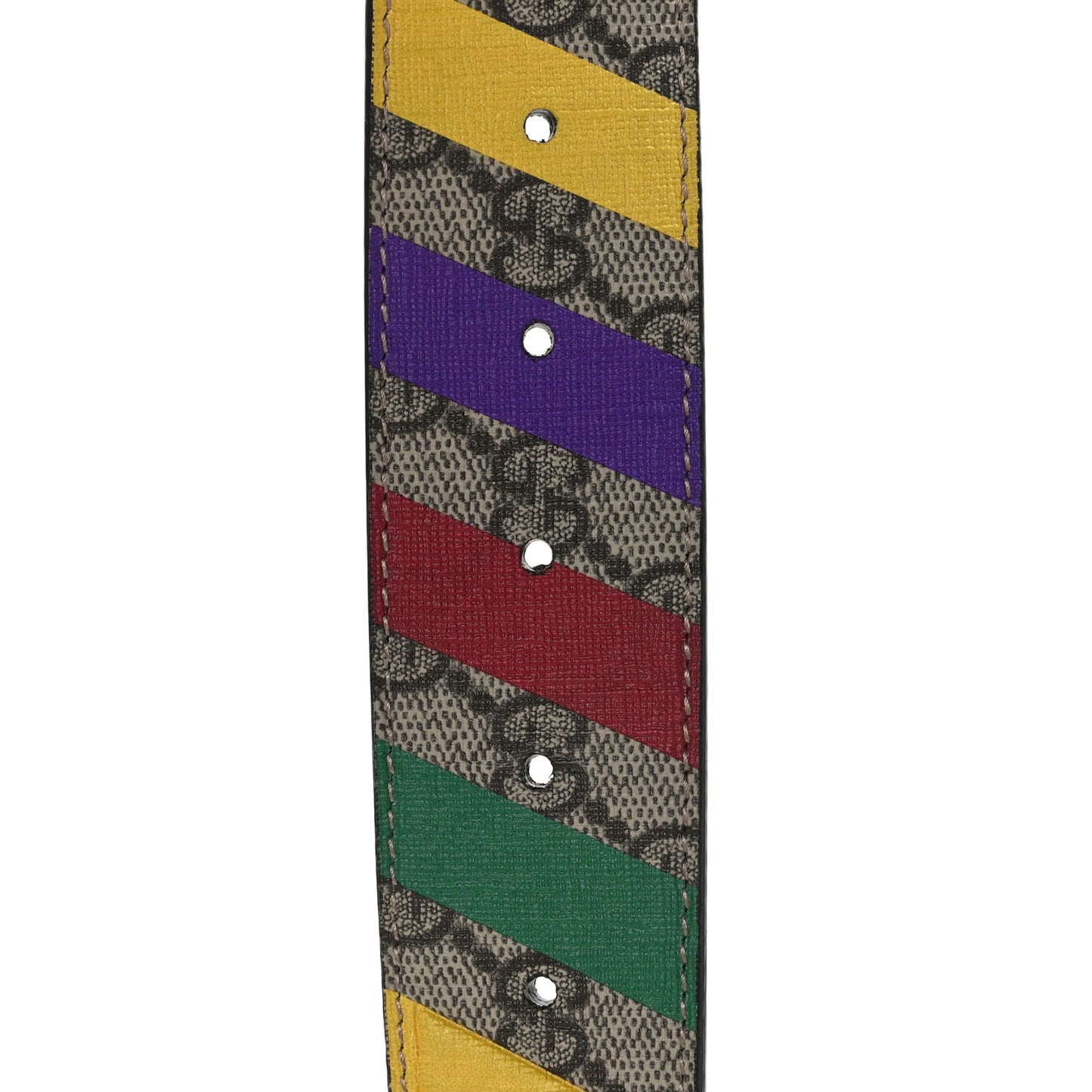 GG Supreme Monogram Stripe Double G 40mm Belt 85 34 Multicolor