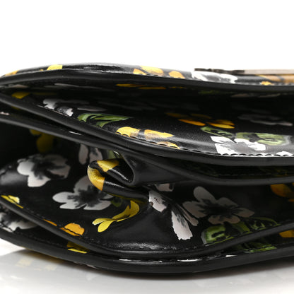 Balenciaga Calfskin Floral Print Small Gossip Bag Black 7 of 8