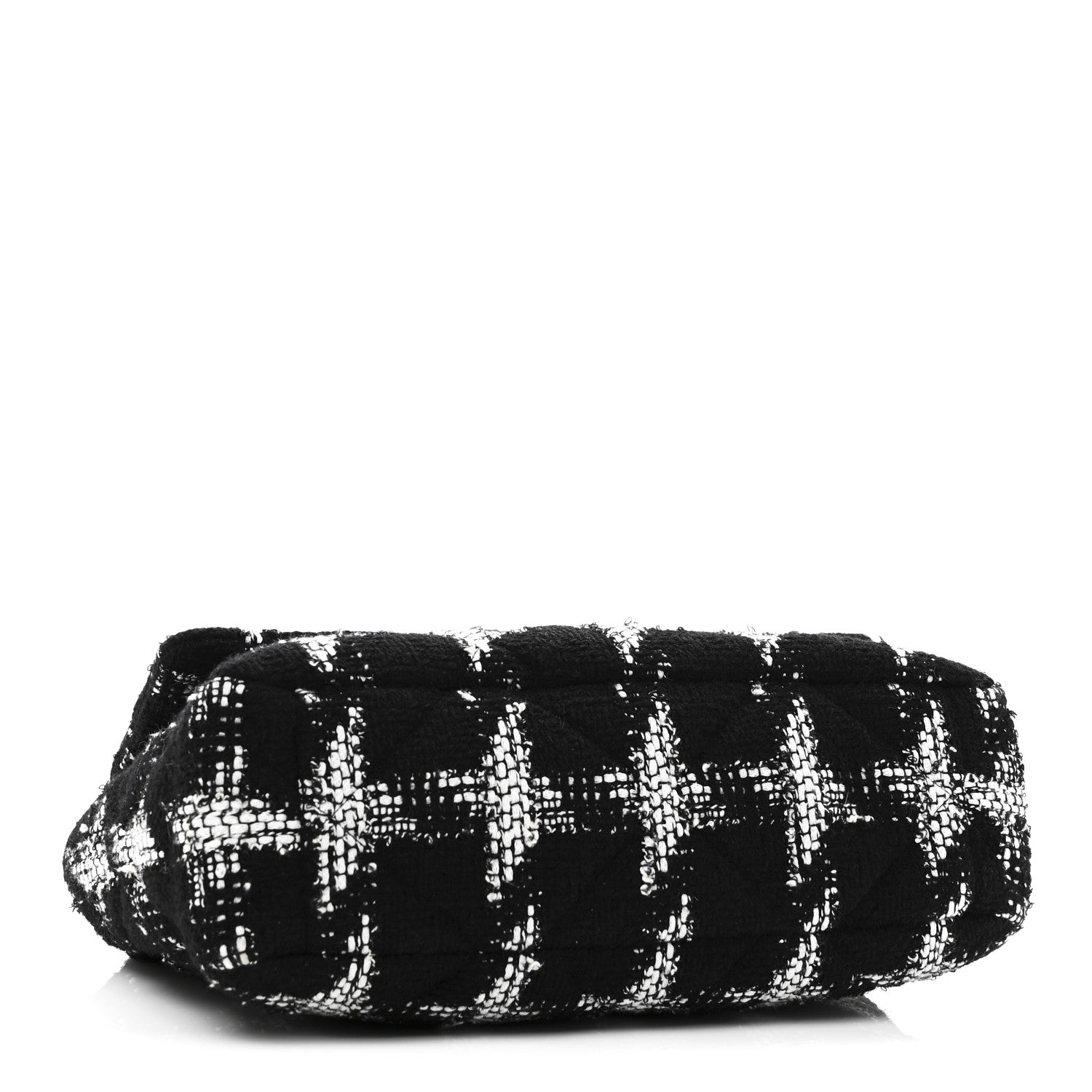 Chanel Tweed Quilted Large Chanel 19 Flap Black White 4 of 11