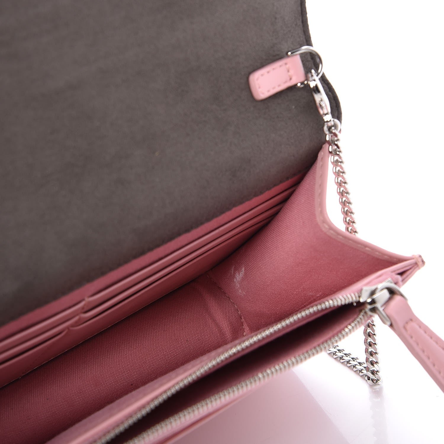 Fendi Vitello Century Hypnoteyes Tube Wallet On Chain Bubblegum 8 of 10