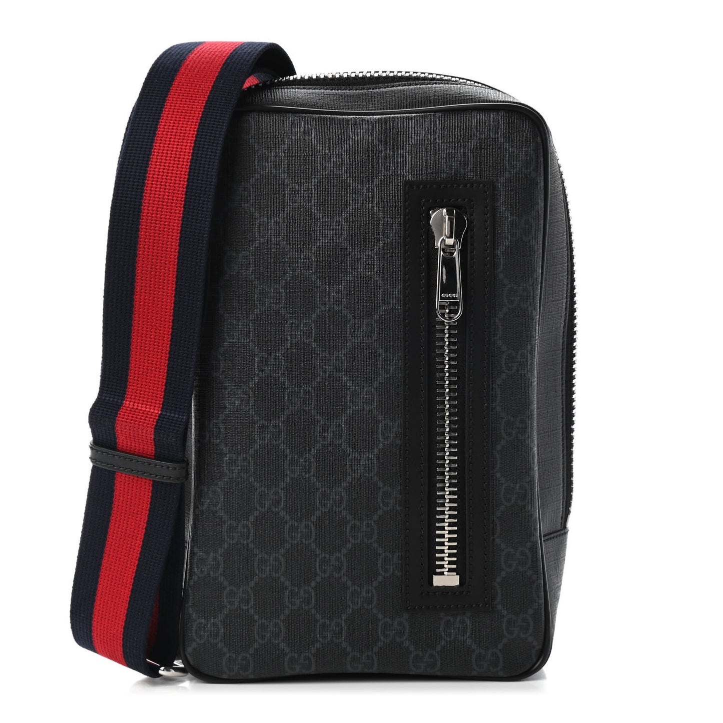 GG Supreme Monogram Web Belt Bag Black Grey