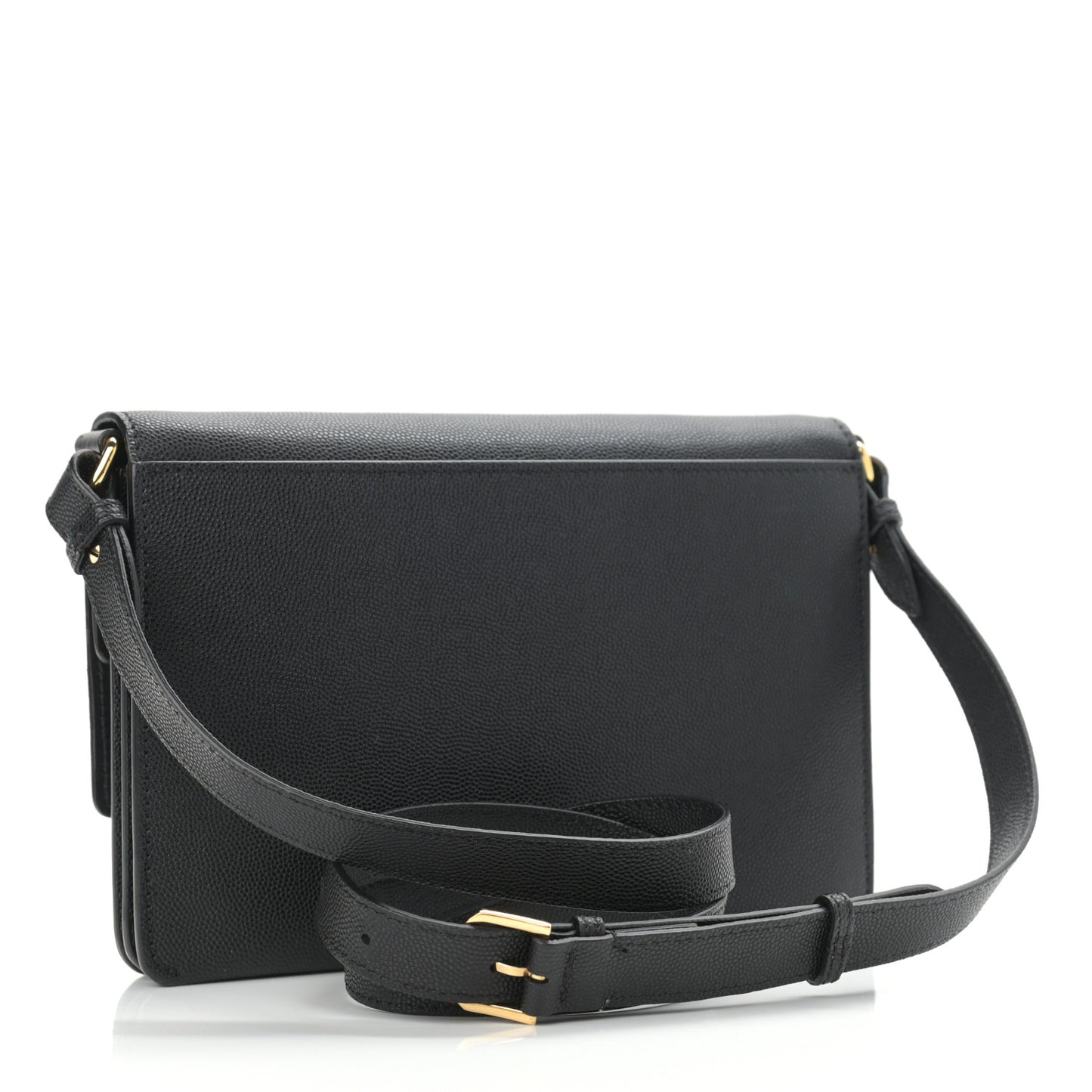 Grained Calfskin Small TB Bag Black