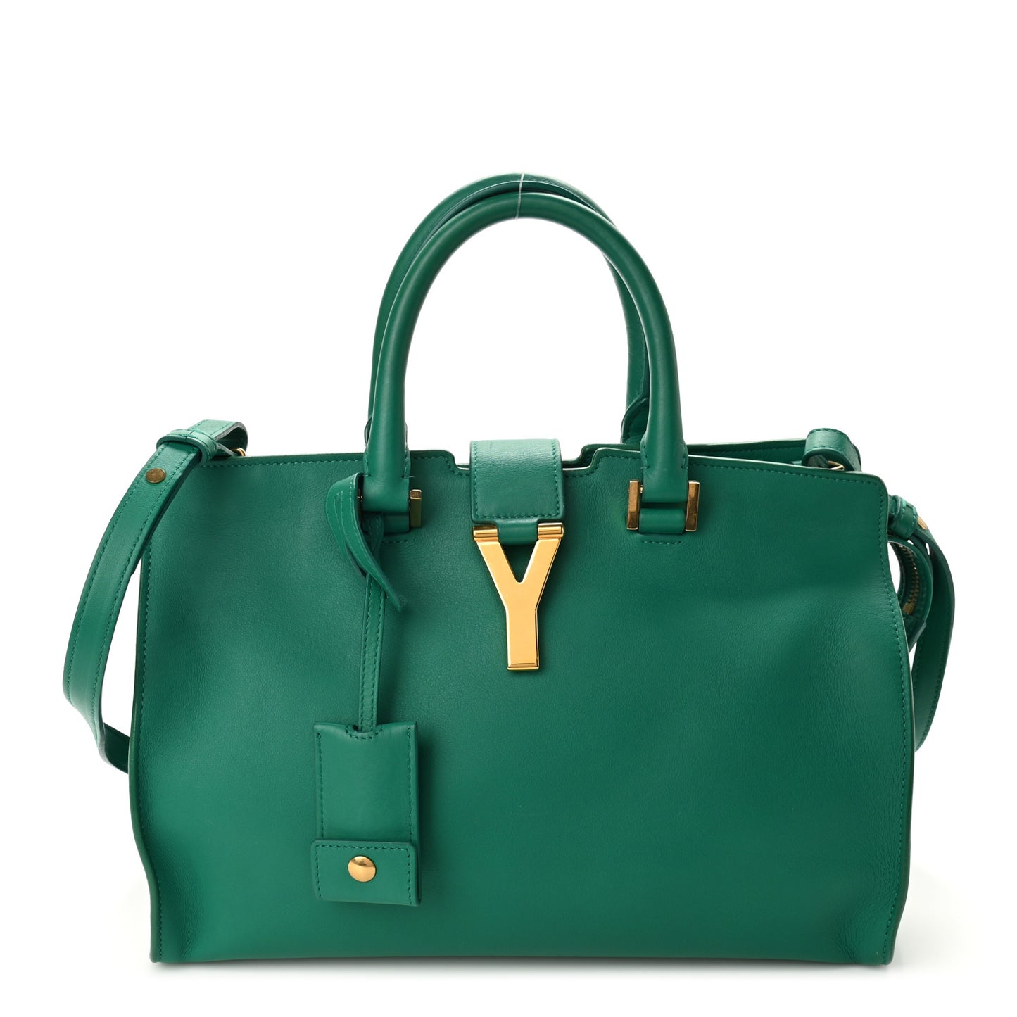 Calfskin Small Classic Y Cabas Green