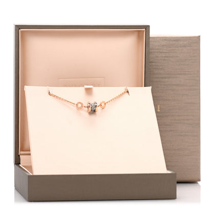 Bulgari 18K Rose Gold Diamond B.Zero1 Bracelet ML 4 of 4