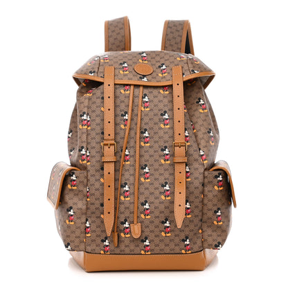 Gucci X DISNEY Mini Vintage GG Supreme Monogram Mickey Mouse Medium Backpack Beige Vintage Sun Oil 1 of 8