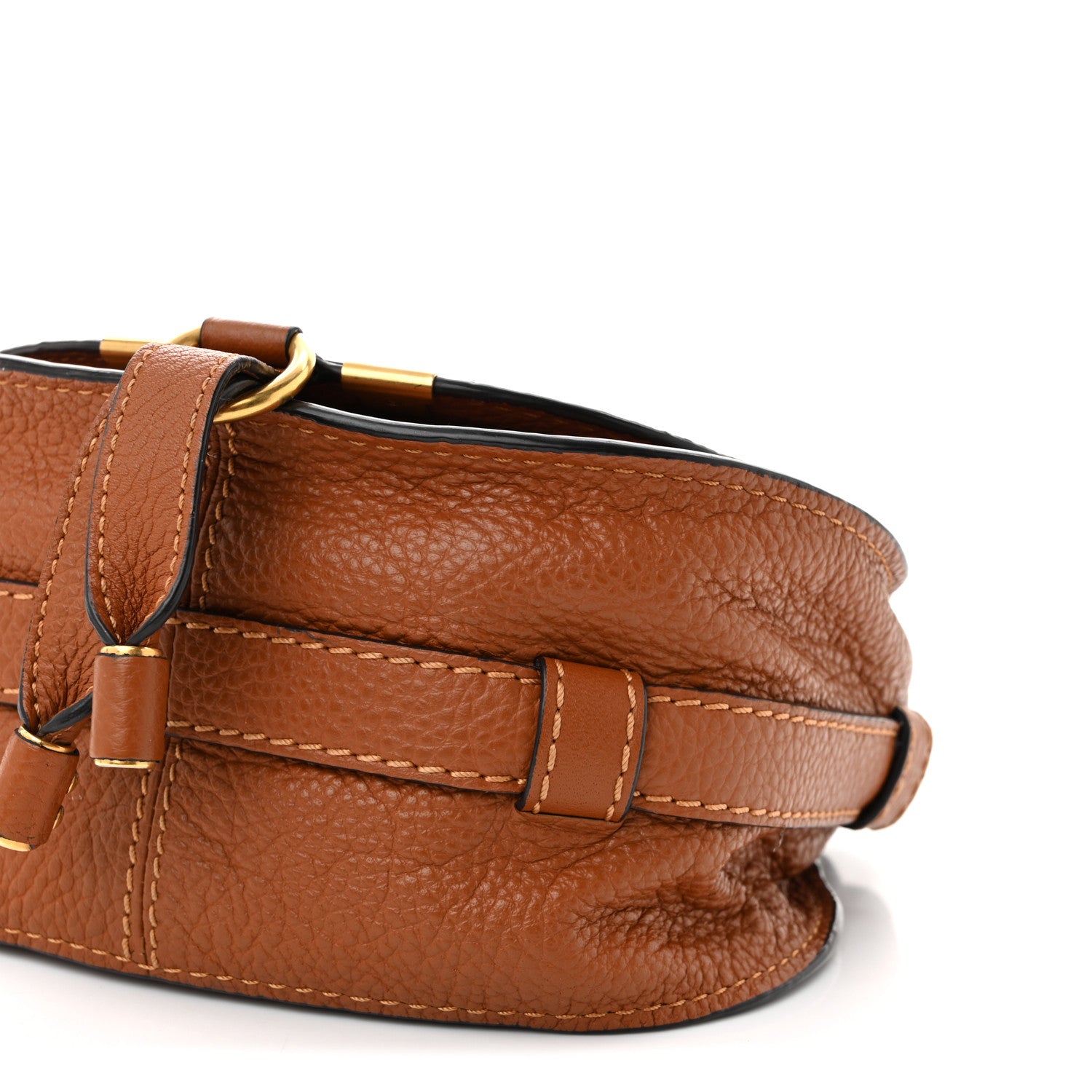 Chloe Grained Calfskin Small Marcie Saddle Bag Tan 10 of 10
