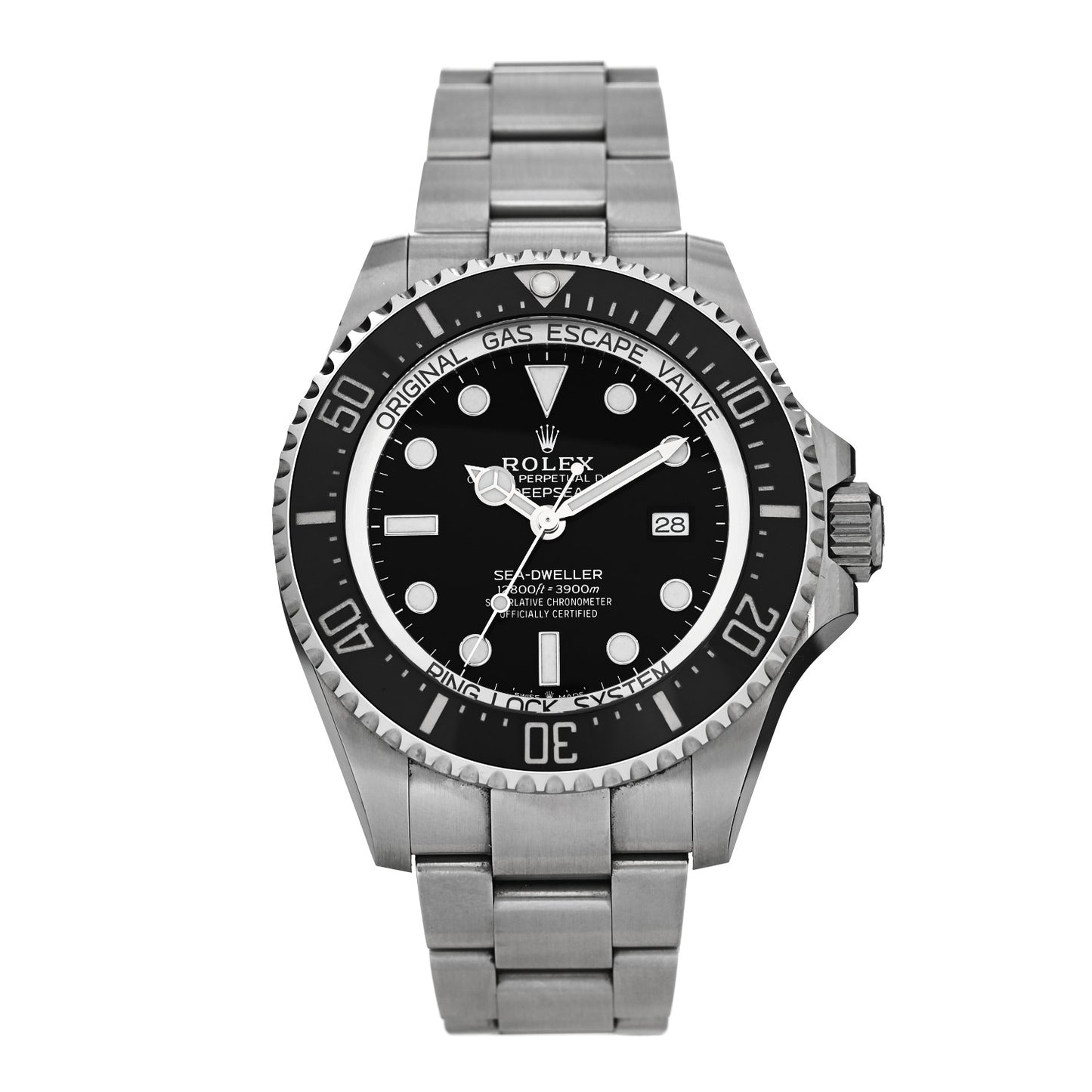 Stainless Steel 44mm Oyster Perpetual Date Sea-Dweller Deepsea Watch Black 126660