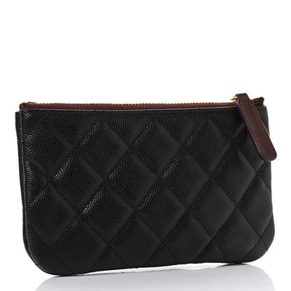 Chanel Caviar Quilted Small Cosmetic Case Black 3 of 7