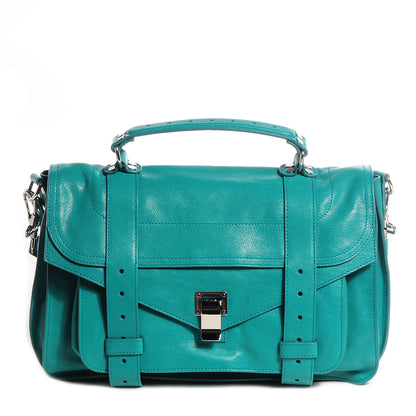 Proenza Schouler Lambskin PS1 Medium Satchel Emerald 1 of 16