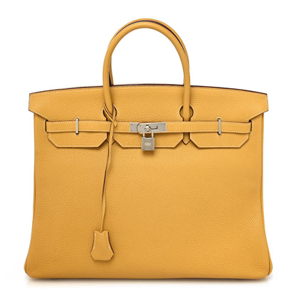 Hermes Togo Birkin 40 Jaune Sable 1 of 12
