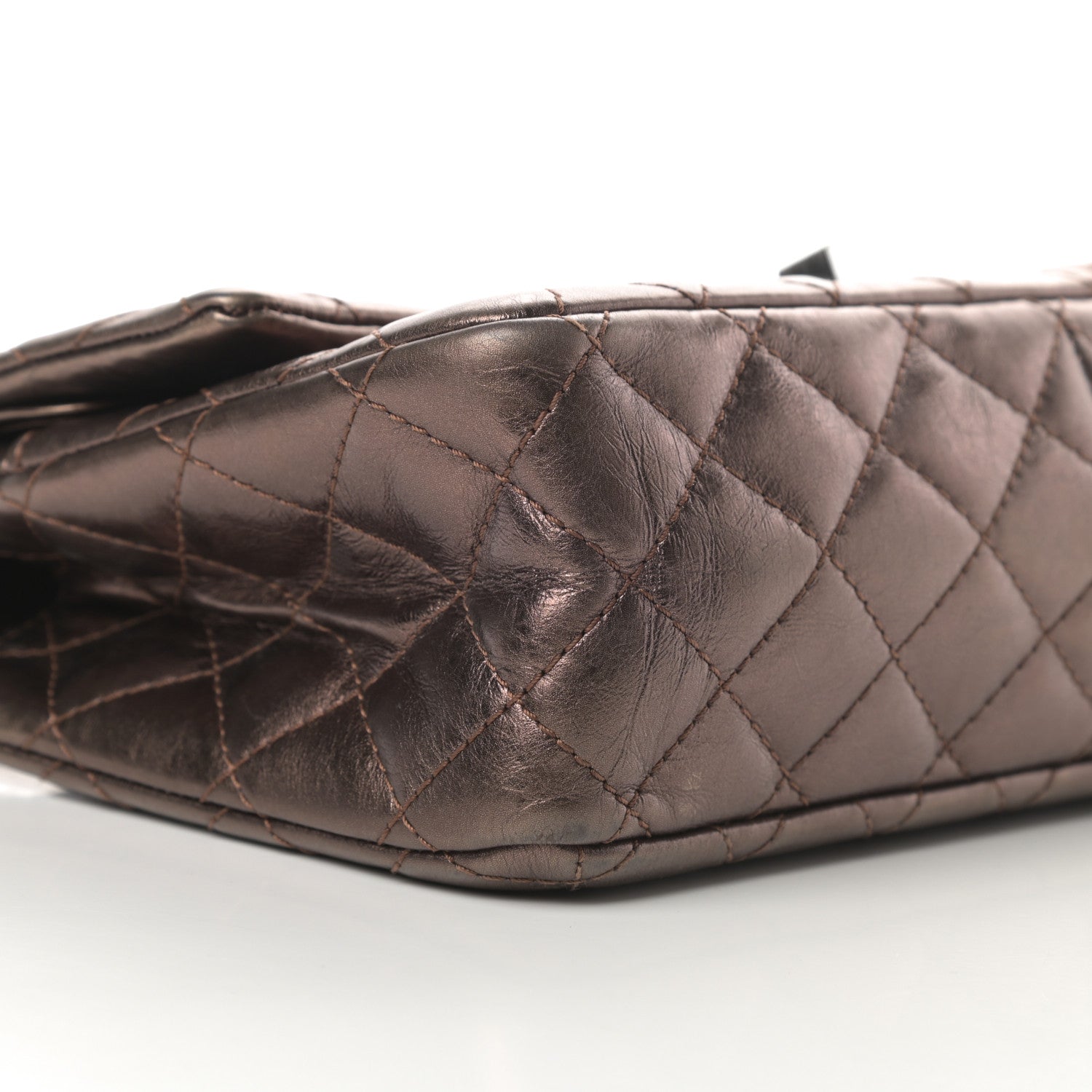 Chanel Metallic Aged Calfskin Quilted 2.55 Reissue 226 Flap Bronze 9 of 13