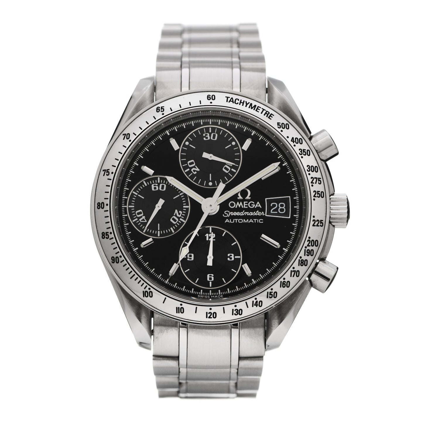 Stainless Steel 39mm Speedmaster Chronograph Automatic Watch Black 3513.50